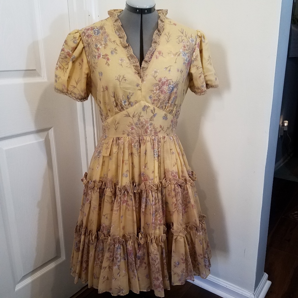 1950s vintage square dancing dress, XL